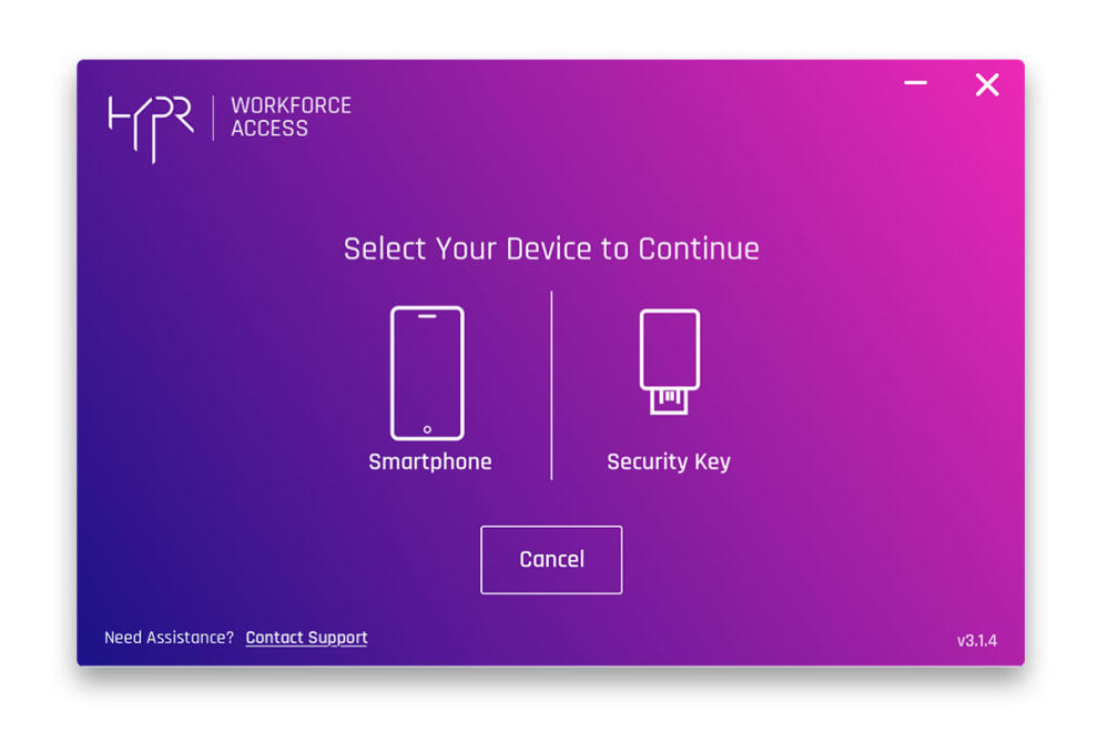 HYPR FIDO2 and Passkey dashboard